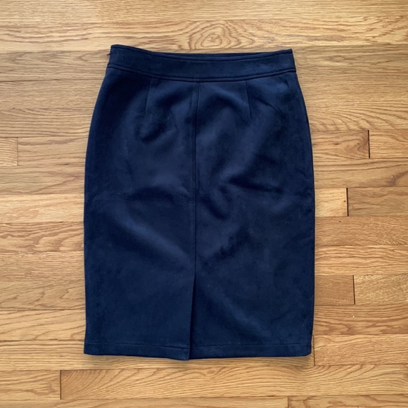 LOFT Navy Midi Pencil Skirt - Picture 6 of 7